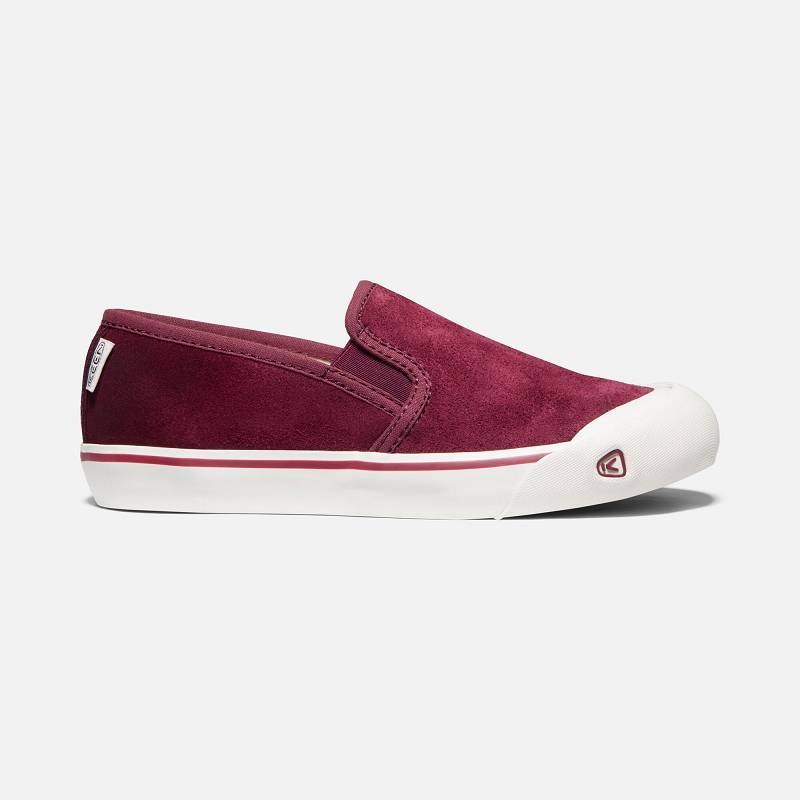 Keen Coronado III Suede Halbschuhe Damen DE-10267 Burgundy - Keen Damenschuhe Bordeaux